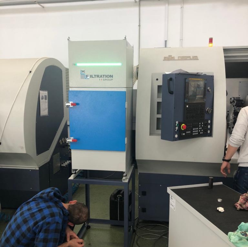 Filtro a coalescenza MCOS per la rimozione efficace delle nebbie oleose in condizioni di lavoro particolarmente gravose. filtro a coalescenza per nebbie oleose mcos hf group