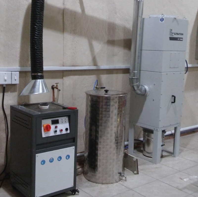 PULSATRON COMPACT™ MINI: depolveratore a cartucce compatto per polveri e fumi, ideale per spazi ridotti e alta efficienza nei processi industriali. filtro a cartucce pulsatron compact mini hf group